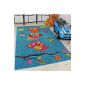 Carpets for Kids Adorable Owl Turquoise Green Dimension: 80x150 cm