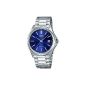 Casio - MTP-1183PA-2A - Classic - Men's Watch - Quartz Analog - Blue Dial - Bracelet Grey (Watch)