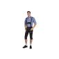Men's costumes lederhosen knee breeches with straps in black from the finest cowhide suede, E200 (Textiles)