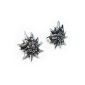 SRS accessories stud earrings with small Edelweiss (jewelry)