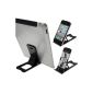 LUPO Universal Folding Portable Desk Holder Stand Travel Rest for iPhone, iPad, Damsing Galaxy, HTC, Sony, Nokia mobile phones, all tablets - Black (Electronics)