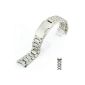 Foxnovo 22mm solid stainless steel bracelet band bent end Bracelet (Silver) (Electronics)