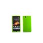 TPU Silicone Case Mobile Phone Case for Sony Xperia Z / L36h Green / Neon Green Cover Case Faceplate Cover Protective Skin silicone shell casing Bag NEW (Electronics)