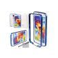 xhorizon® 9H Rigid tempered glass screen protector Film + 0.7mm ultra-thin aluminum metal Bumper Case for Samsung Galaxy i9600 S5 (Miscellaneous)