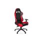 HJH OFFICE 708000 Racing office chair sport seat ROCKET imitation leather, black / red (household goods)