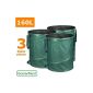 GardenMate® 3x Pop-up garden bag 160l - self erecting of durable polyester Oxford 600D fabric (garden products)