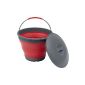 Folding Bucket with handle, red (Misc.)