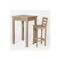 BARTISCH TABLE 65x65 H-110 SOLID PINEWOOD nature