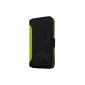 Cruzerlite Bugdroid Circuit Intelligent Wallet Case for the Galaxy S5 - Retail Packaging - Black / Lime (Wireless Phone Accessory)
