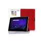 IVSO Slim Smart Cover Case for Acer Iconia A3-A20 10.1-Inch Tablet (Red) (Electronics)