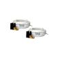2x SmartSat 20m (40m) 135dB copper coaxial cable TwinSet 8.2mm, SAT-cable incl. 8 F connectors plated grommets and 8, 40m coaxial cable for satellite reception, Screening 135dB, best reception for HDTV, 3D, Full HD, Ultra HD, HD 4K2K, UHDTV, Twin LNB or multi-switch (electronics)
