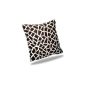 Albani 261,791 cushion cover 'Relaxing Moments Helsinki', 40 x 40 cm, two-material for a contrasting effect, mosaic patterns, velvety, white / brown