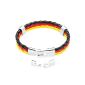 Taffstyle® Stylish bracelet PU leather bracelet cord bracelet Memorabilia Football World Cup WC & EM European Championship 2016 Country Style braided (Misc.)