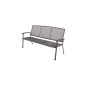 Bank Rivo 3 seater expanded metal, iron-gray