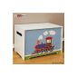 Homestyle4u toy box toy box Children wooden chest box Toy Box Car