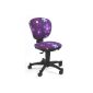 Topstar kids swivel chair office chair flowers purple