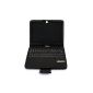 DBPOWER® Bluetooth Wireless Keyboard Cover Case for Samsung Galaxy Tab4 10.1, Built-in rechargeable lithium-polymer battery with Micro-USB charger 5V, Black (Electronics)