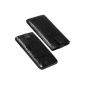 Ultraslim Prenium leather / real leather case / mobile phone bag / envelope / in Black / Black for HTC HD2 / Desire HD / Desire Z / HD7 / Radar / Dell Venue Pro / Sony Ericsson Xperia Play / Samsung Galaxy Xcover S5690 (Electronics)