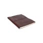 Gusti Leather nature notepad book diary sketchbook notebook Traditionally large leather accessory photobook Einschreibbuch Office Life University Braun Kamel V31 (Office supplies & stationery)
