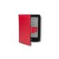 The Case Cover Gecko Covers Kobo Glo Luxury red / black for the e-reader Kobo Glo eBook / Auto 'wake-sleep' function / Kobo accessory (Electronics)