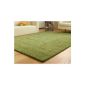Gabbeh rug nomad - crafted from 100% pure new wool - green, Size: 190x190 cm