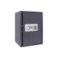 HMF 4612512 safe, furniture safe electronic lock, 50.0 x 35.0 x 33.0 cm, anthracite (Office supplies & stationery)