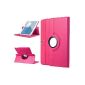 IDACA Hot Pink Leather Case with stand and wakes for Samsung Galaxy Tab 10.1 4 SM-T530 / SM-T531 / SM-T525