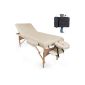 TecTake® Premium massage table with 10cm of pure beige upholstery + Bag