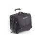 Dermata Laptop case Laptop Trolley 17 inch pilot suitcase trolley [Laptop max.  41 x 29 cm] with shoulder strap / Black (Luggage)