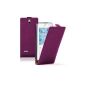 Membrane - Purple Ultra Slim Case Cover Nokia 515 / Nokia 515 Dual Sim - Flip Case Cover + 2 Screen Protector (Electronics)