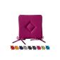 Padded seat cushions | chair cushion | Garden chair cushion | 40x40cm | various colors (Pink, 40x40x3.5cm)