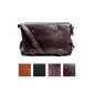 Feynsinn messenger bag ASHTON - XL - suitable for 15 shoulder bag, iPad - brown vintage bag genuine leather (38 x 30 x 10 cm) (Luggage)