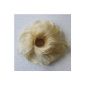 PRETTY SHOP 100% Human Hair Human Hair scrunchy hairpiece hairpiece hair thickening plait hairband hair accessories div. Colors (platiinblond # 613)
