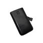 Original Suncase genuine leather bag (flap with retreat function) for Samsung Galaxy Note N7000 in black (Accessories)