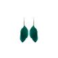 Earrings Turquoise Feathers Chic (Jewelry)