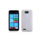 Cadorabo!  TPU Silicone Cases in X-Line Design for Galaxy ATIV-S (GT-I8750) in MAGNESIUM and White (Electronics)