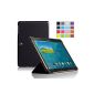 IVSO Slim Smart Cover Case for Samsung Galaxy Tab 10.5 Tablet S Function with Sleep / Wake Automatic (Black) (Electronics)