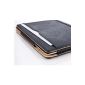 JAMMYLIZARD | Leather Case Smart Case for iPad 4 (with Retina), iPad 3 and iPad 2, black & HONEY Original Edition (Electronics)