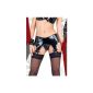 Vinyl garter belt and thong with stockings - The 36-44 adult size (Miscellaneous)
