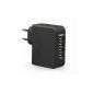 EasyAcc® 25W 5A 4-Port USB Charger Portable Compact Travel Charger Charger USB Outlet Plug (Electronics)