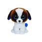 TY 36125 - Duke dog with glitter eyes, Glubschi's Beanie Boo's, 15 cm, white / brown (Toys)