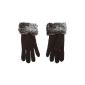 Satsuma.FR - Women Fleece Gloves With Faux Fur Cuffs - Hot and Thermal (Clothing)