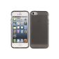 Prima Case - Protective Case for Apple iPhone 5 / 5s - Transparent TPU Silicone in Black / Smoke (Electronics)
