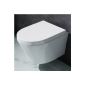 Design Aachen108 toilet, ceramic, with Silent Close-lowering system, wall-hung toilet, wall-hung toilet