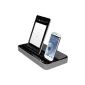 Multifunctional desktop charger / Stand-charger / speaker with iPhone 30pin Lightning to USB Micro USB for iPod touch 4 iPod touch5 iPhone4 / 4S iPad2 / iPad3 / iPad4 / iPad Mini Samsung - Black