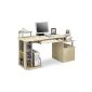 SixBros.  Computer desk Maple - S-202A / 87 - Frame MDF maple colors