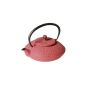 Crealys 507151 Swan Teapot Cast Iron 800 ml Red Mandarin Diameter: 18 cm (Kitchen)
