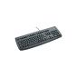 Logitech Deluxe 250 Keyboard USB corded black OEM (German keyboard layout, QWERTY) (Personal Computers)