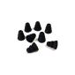 Xcessor Triple Flange Replacement Tips For Most of Brands In-Ear Headphones with 4 Pairs (Set of 8 pieces) Silicone.  Size: Large (L).  Black (Electronics)