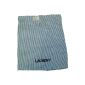Laundry bag white and blue striped - drawstring - 45 x 70 cm (Kitchen)